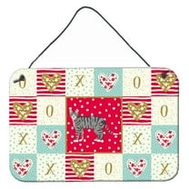 Carolines Treasures CK5601DS812 Dragon Li 1 Cat Love Wall or Door Hanging Prints 8x12 multicolor