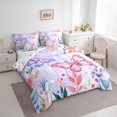 thumbnail image 3 of Homewish Kawaii Butterfly Lover Twin Bedding Sets 7-Piece for Kids, Rustic Leaf Plant Bedding Comforter Set, Cute Cartoon Animal Reversible Sheet Sets, Breathable Home Decor, 3 of 7