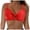 Red, variant on Jdkau Women Bikini Tops Front Tie Knot Bathing Suit Top Cut Out Adjustable Tank Swimwear Top(AG,XL)