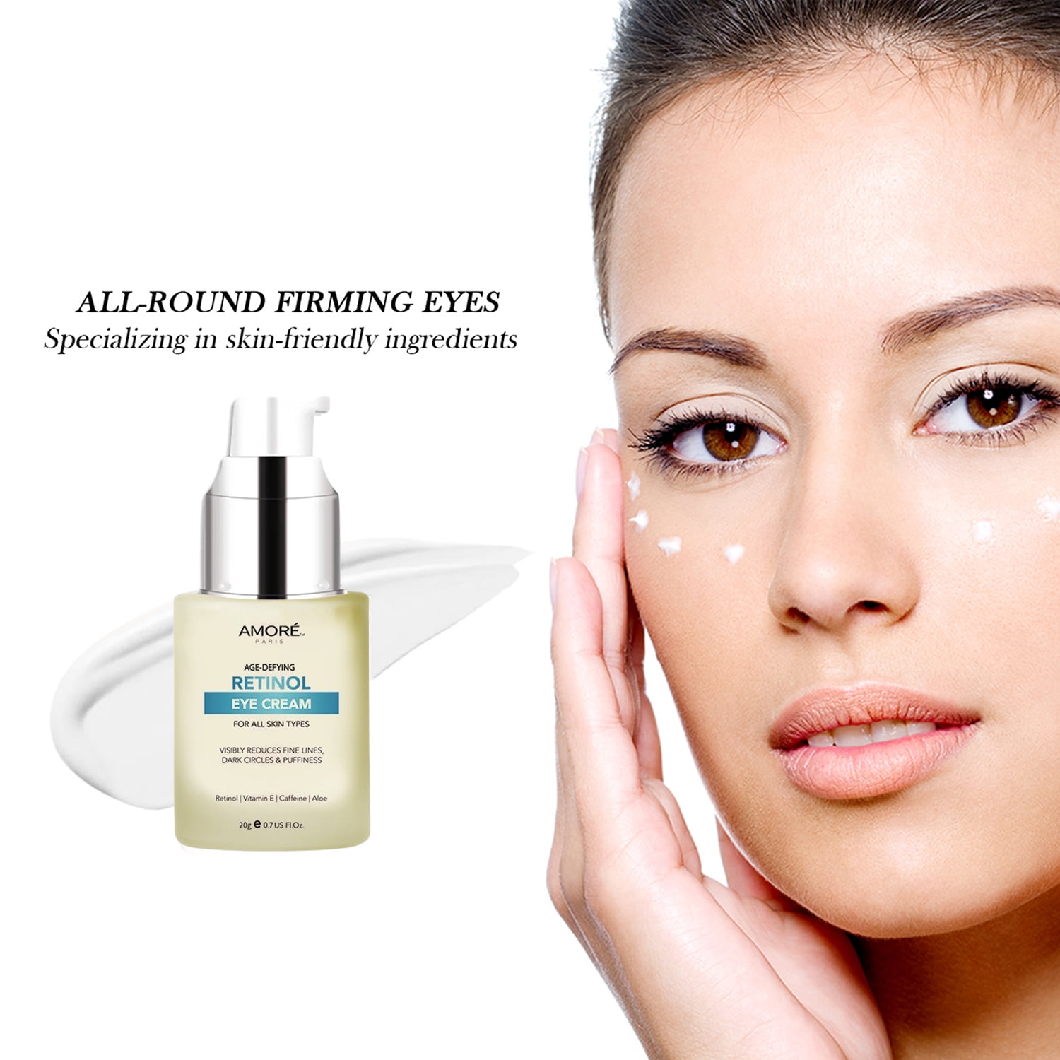 Complete Anti-Aging Skincare Set with Retinol Face Serum, Night Moisturizer, and Eye Cream