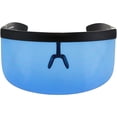 thumbnail image 2 of Futuristic Oversize Shield Visor Sunglasses Flat Top Mirrored Mono Lens 172mm, 2 of 41