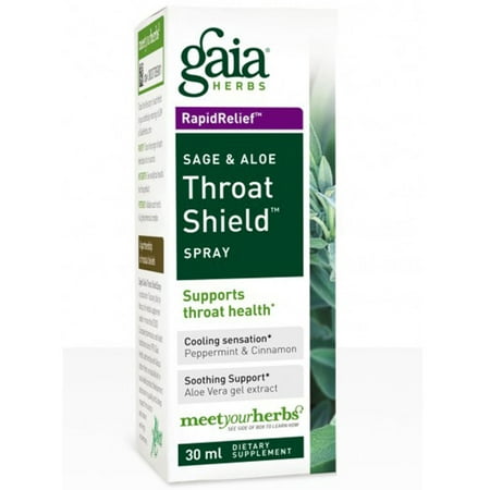 Gaia Herbs Sage & Aloe Throat Shield Spray 30 ml