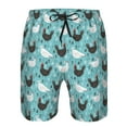 thumbnail image 3 of Goofa Lovely Roosters Printed Mens Swim Trunks Summer Quick Dry Short Beach Swimwear Bathing Suits-XX-Large, 3 of 9
