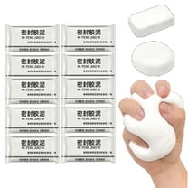 10PCS White Seal Putty Waterproof Duct Seal Repair Sealing Clay, Quick Mending Mud for Drain Connection, Wall Hole, Air Conditioning Hole