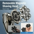 thumbnail image 3 of Nogroa Head Shavers for Bald Men, Magnetic Electric Razor, 7D Rotary Shaver, IPX7 Waterproof, Wet/Dry, LED Display, Cordless, Type-C Charge, 3 of 11