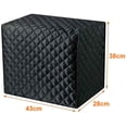 thumbnail image 2 of Bread Maker Cover, Cotton Quilted Diamond Stitching Bakeware Protector,Kitchen Toaster Appliance Dust Cover, Machine Washable(Black, 17"x11"x15"), 2 of 4