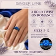 thumbnail image 6 of Black Engagement Ring for Women Mystic Topaz CZ Heart Promise Ring  Gift for Her Ginger Lyne, 6 of 8