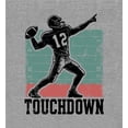 thumbnail image 4 of "Touchdown" Football Sports Youth Heather Gray Crew Neck Short Sleeve Tee-Medium, 4 of 4