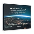 thumbnail image 6 of Scripture Walls John 3:16 For God So Loved The World Earth Bible Verse Canvas Christian Wall Art Ready to Hang Unframed, 6 of 17