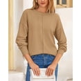 thumbnail image 3 of BTFBM Pullover Sweaters for Women Fall Crewneck Slouchy Long Sleeve Sweater Loose Casual Knit Tops Winter Clothes, 3 of 10