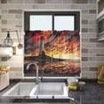 thumbnail image 6 of Coolnut 36 Inch Length Kitchen Curtains Lighthouse 2 Panels Half Window Sheer Curtains Rod Pocket Farmhouse Short Drapes for Bathroom Cafe Basement Home Decor, 6 of 7