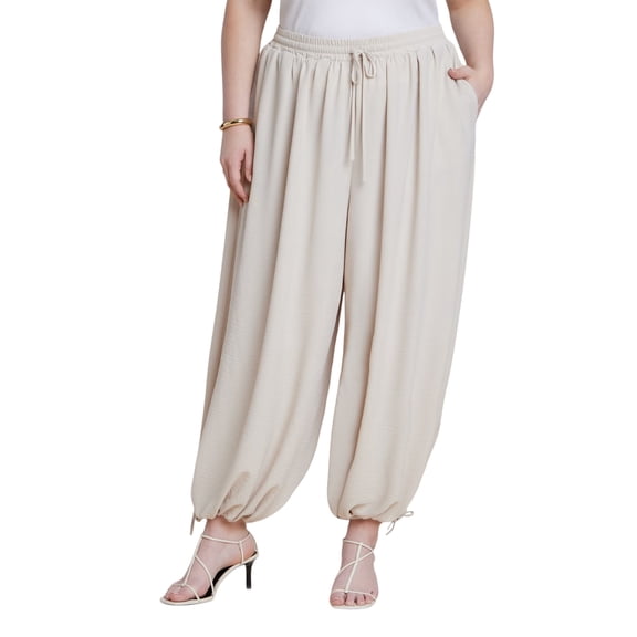 ELOQUII Women's Plus Size Drawstring Balloon Pant