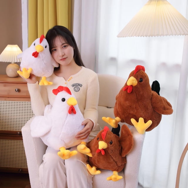 Xihbxyly Gallo de Peluche, Diseño Suave y Abrazable, Inspirado En Animales de Granja, Ideal para Juegos Imaginativos, Lavable, 30 Cm/11,81 Pulgadas, Ideal para Todas Las Edades.