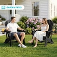 thumbnail image 5 of Cobiod Outdoor Adirondack Chair, Foldable Lawn Chair with Dual Cup Holders, Weather Resistant High Back for Patio, Garden, Beach, Black, 5 of 9