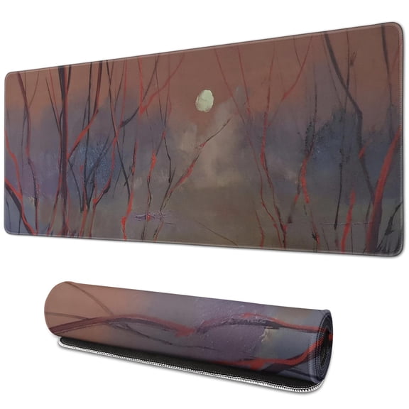 the Dead Wood Under the Night desk Mouse Padwaterproofwashable for Office Home Work GamingmousepadsRubber Base Mousepad with Stitched Edges 31.5x11.8inches