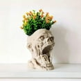 thumbnail image 3 of Skull Planter Pot, Skulls Flower Pot, Unique Plant Pots Indoor, Succulent Flower Pots, Skeleton Plant Pot with Drainage, Skull Vase, Cute Planters, Pen Holder for Halloween Decorations (1PCS), 3 of 6