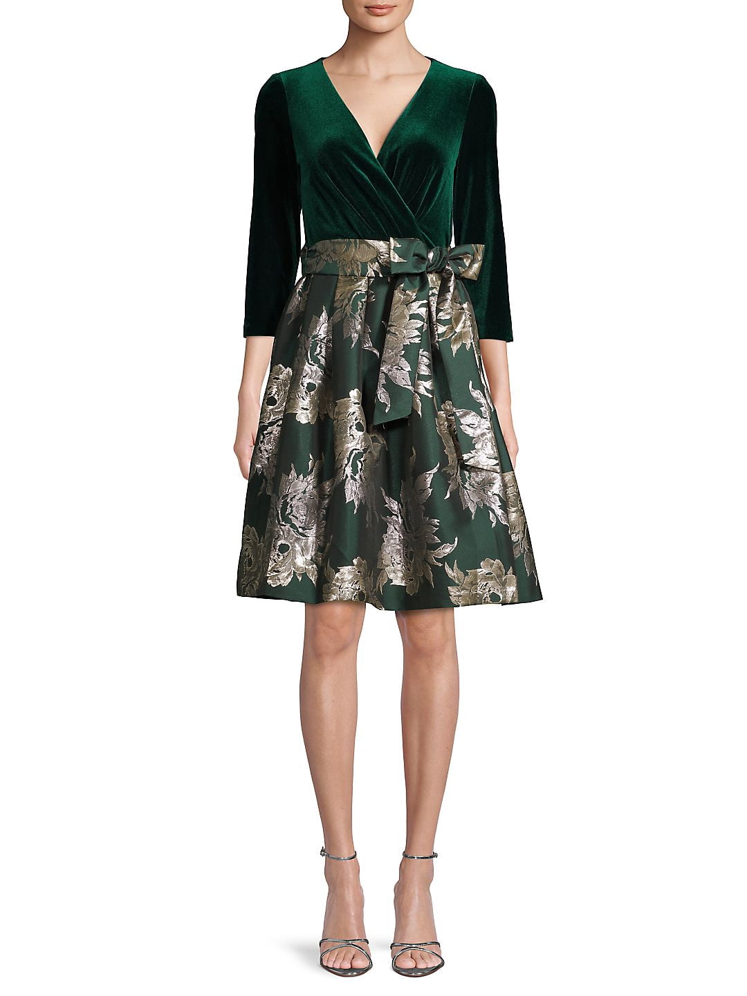 Velvet Brocade Dress - Walmart.com