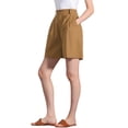 thumbnail image 4 of INSPIRE CHIC Women' Shorts Casual Elastic High Waist Summer Shorts S Brown, 4 of 6