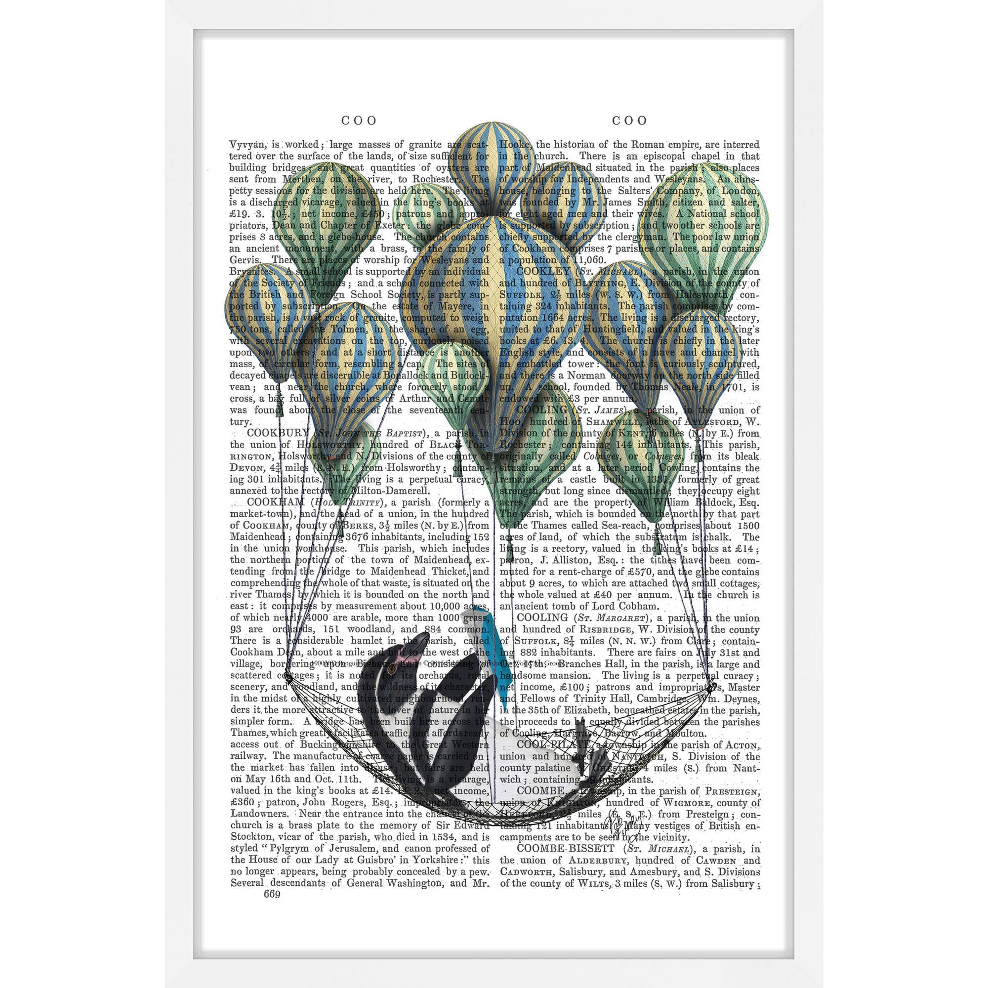 Marmont Hill "Penguin in Hammock" Framed Painting Print
