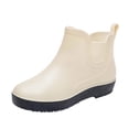 thumbnail image 2 of Caywon Womens Waterproof Non-Slip Short Ankle Rain Boots, Solid Color Thick Sole Outdoor Footwear for Rainy Days, Botas de Lluvia Cortas Para Mujer, 2 of 9