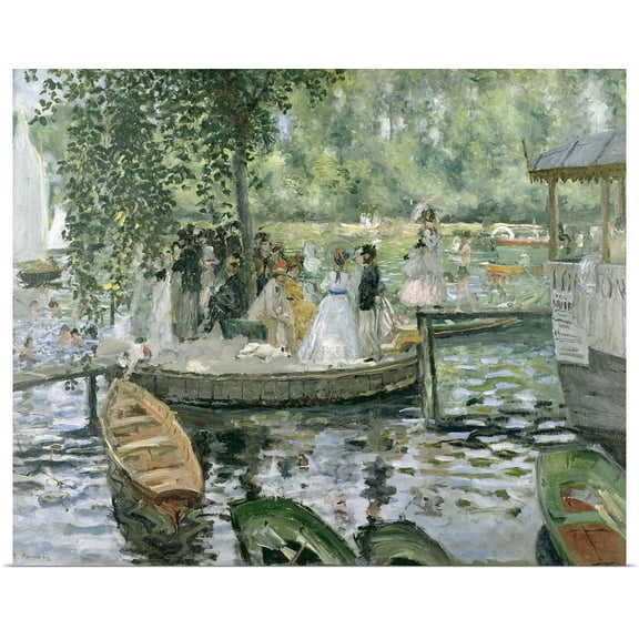 Great BIG Canvas | Rolled Pierre Auguste Renoir Poster Print entitled La Grenouillere, 1869