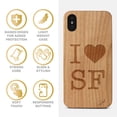 thumbnail image 4 of Case Yard Wooden Case Outside Soft TPU Silicone, Slim Fit Shockproof Wood Protective Phone Cover for Girls Boys Men and Women, Supports Wireless Charging Love SF Design case for iPhone-X, 4 of 7