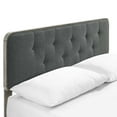 thumbnail image 5 of Bridgette King Wood Platform Bed With Angular Frame Gray Charcoal, 5 of 7