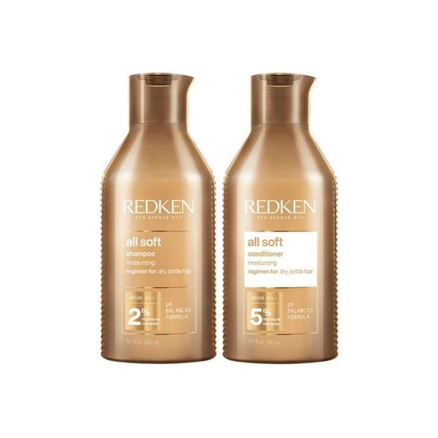 REDKEN - DUO - ALL SOFT Shampoo + Revitalisant (2x 300 ml)