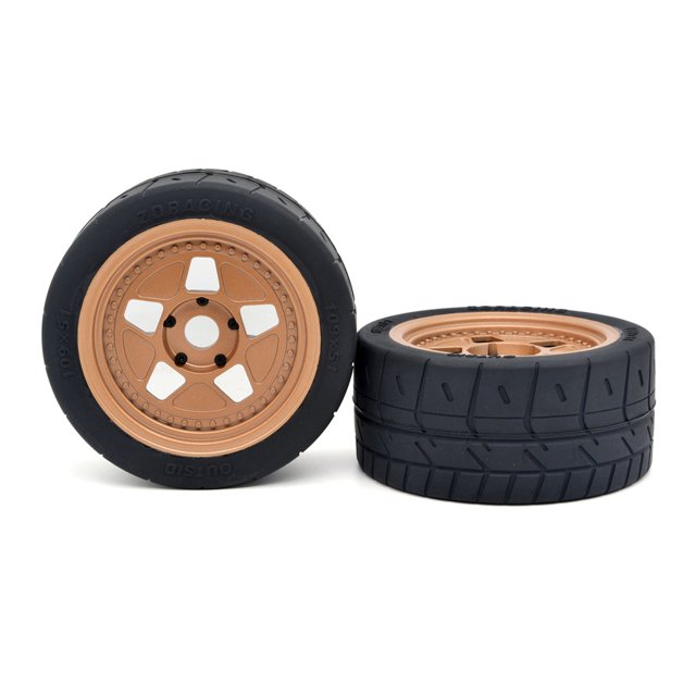 Accesorios de carreras de velocidad CUTICAT 7 piezas de plástico hexagonales 17 mm y Neumáticos de goma 109 mm