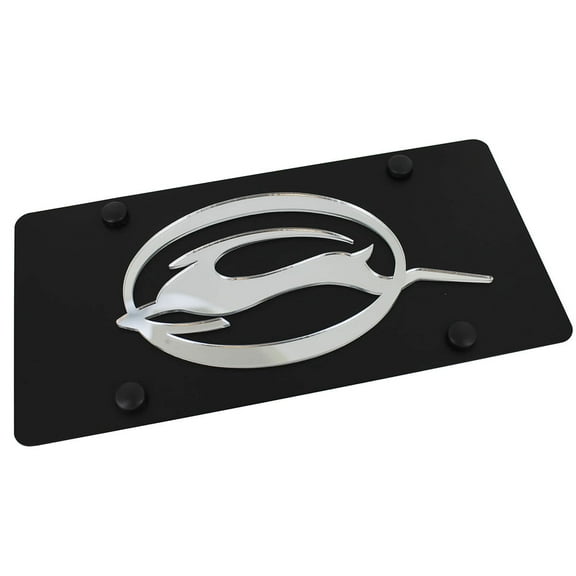 Chevy Impala Logo License Plate (Black)