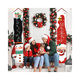 thumbnail image 3 of Feliz Navidad Banner  Labg Decoración Puerta Cortina Navidad Copla Red 1, 3 of 5