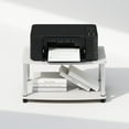 thumbnail image 6 of Furinno Turn-N-Tube Multipurpose Printer Stand Display & Storage Shelf, White Oak, Stainless Steel Tubes, 6 of 6