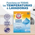 thumbnail image 4 of Arm & Hammer Power Sheets Caja con 50 Piezas. Detergente para Ropa en L&aacute;minas. Limpieza Profunda, R&aacute;pida Disoluci&oacute;n y Fresco Aroma. Sin Cloro, Empaque Reciclable., 4 of 7