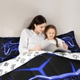 thumbnail image 5 of Castle Fairy Kids Hexagon Gamer Twin Comforter Sets,Abstract Geometric Bedding Set, 5 of 8