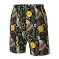 thumbnail image 4 of Logiee Owls And Plants Print Mens Swim Trunks Quick Dry Board Shorts,Breathable Hawaii Beach Shorts Swimwear Bathing Suits-Medium, 4 of 6