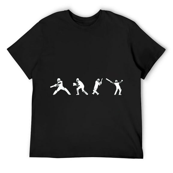 Mens Cricket Player Sport T-Shirt Black