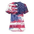 thumbnail image 4 of VerPetridure Patriotic Shirts for Women American Flag Shirt 4th of July Short Sleeve V-Neck Graphic Tee USA Star Stripes Tops, 4 of 5