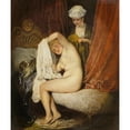 thumbnail image 2 of Jean-Antoine Watteau 12x14 Gold Ornate Wood Frame and Double Matted Museum Art Print Titled - A Woman at Her Toilet (C. 1717 - 1719), 2 of 4