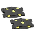 thumbnail image 2 of 1 par de fondas para zapatos, suelas flexibles con agarre para hielo, 5 dientes, garras de resorte para exteriores, botas antideslizantes para zapatos de hielo, cubierta para, 2 of 7