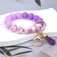 thumbnail image 6 of Soda Candy Silicone Beaded Keychain Wristlet Key Ring Bracelet Cute Car Key Chain Holder for Women, 6 of 6