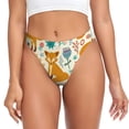 thumbnail image 1 of Fotbe Whimsical Fox Floral Garden Tanga Sin Costuras para Mujer con Estampado – Panties Invisibles, Transpirables y Cómodos para Uso Diario-X-Large, 1 of 6