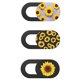thumbnail image 1 of FELTECHELECTR 3 cubiertas de privacidad para cámara web con diseño de girasol, tapa deslizante para lente., 1 of 6