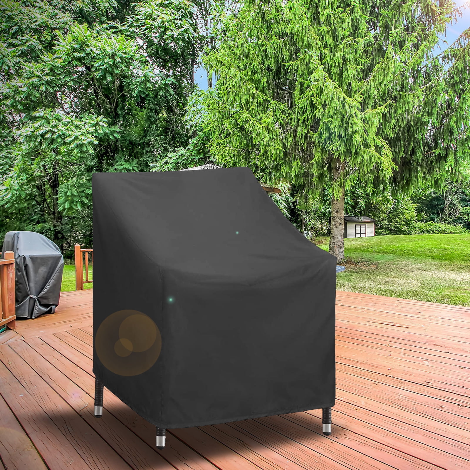 Black Waterproof Furniture Cover for Garden Patio Heater BBQ Rattan Table Chair 