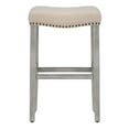 thumbnail image 3 of Home Square 29" Upholstered Saddle Seat Bar Stool in Beige - Set of 3, 3 of 3