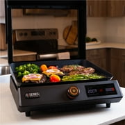 Blackstone E-Series Griddle, 17 Electric Tabletop Flat Top Grill with Hood, Black
