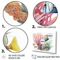 thumbnail image 3 of Designart "Lovely Rosy And Azure Butterflyfish II" Coastal Coral Under Water Floater Framed Canvas Wall Art, 3 of 5