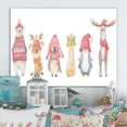 thumbnail image 1 of Designart Cute Christmas Animals Polar Bear Traditional Canvas Wall Art, 1 of 4