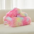 thumbnail image 4 of EMME 3pcs Plush Shaggy Duvet Cover Set Queen Luxury Fuzzy Comforter  Set, Soft Fluffy Winter Bedding Set (Rainbow, Queen ), 4 of 6