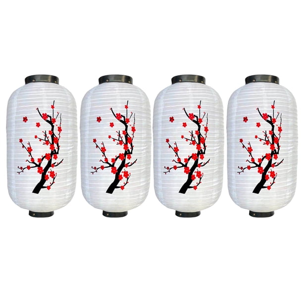 Linterna Tela 4 Piezas Ciruela Decorativa 25 Cm Suministros para Fiestas