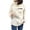 Beige, variant on Women Solid Zipper Sweatshirt Turtleneck Warm Soft Blouse Casual Fashion Sweatshirt Pullover Tops Shirt Jacket Women Hoodie Sweater Binding Full Zip Jacket Light Pullover Sweatshirt Women